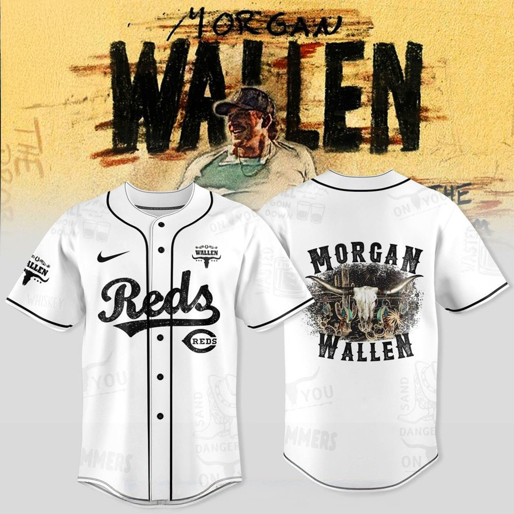 Cincinnati Reds X Wallen Morgan Tour Merch 2025 Jersey Cincinnati Reds Merch Dad Gifts-1