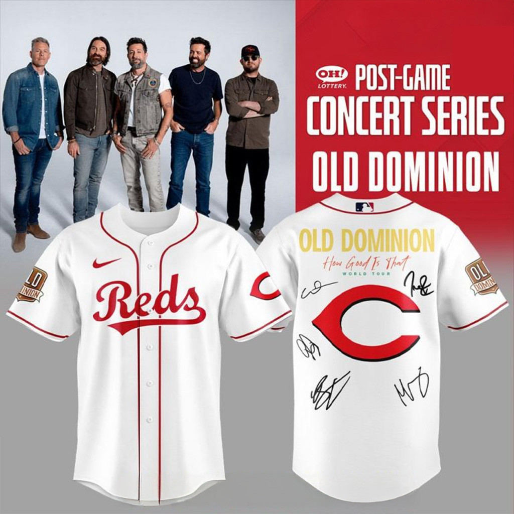 Cincinnati Reds x Old Dominion Show Special Edition Baseball Jersey Cincinnati Reds Merch-1