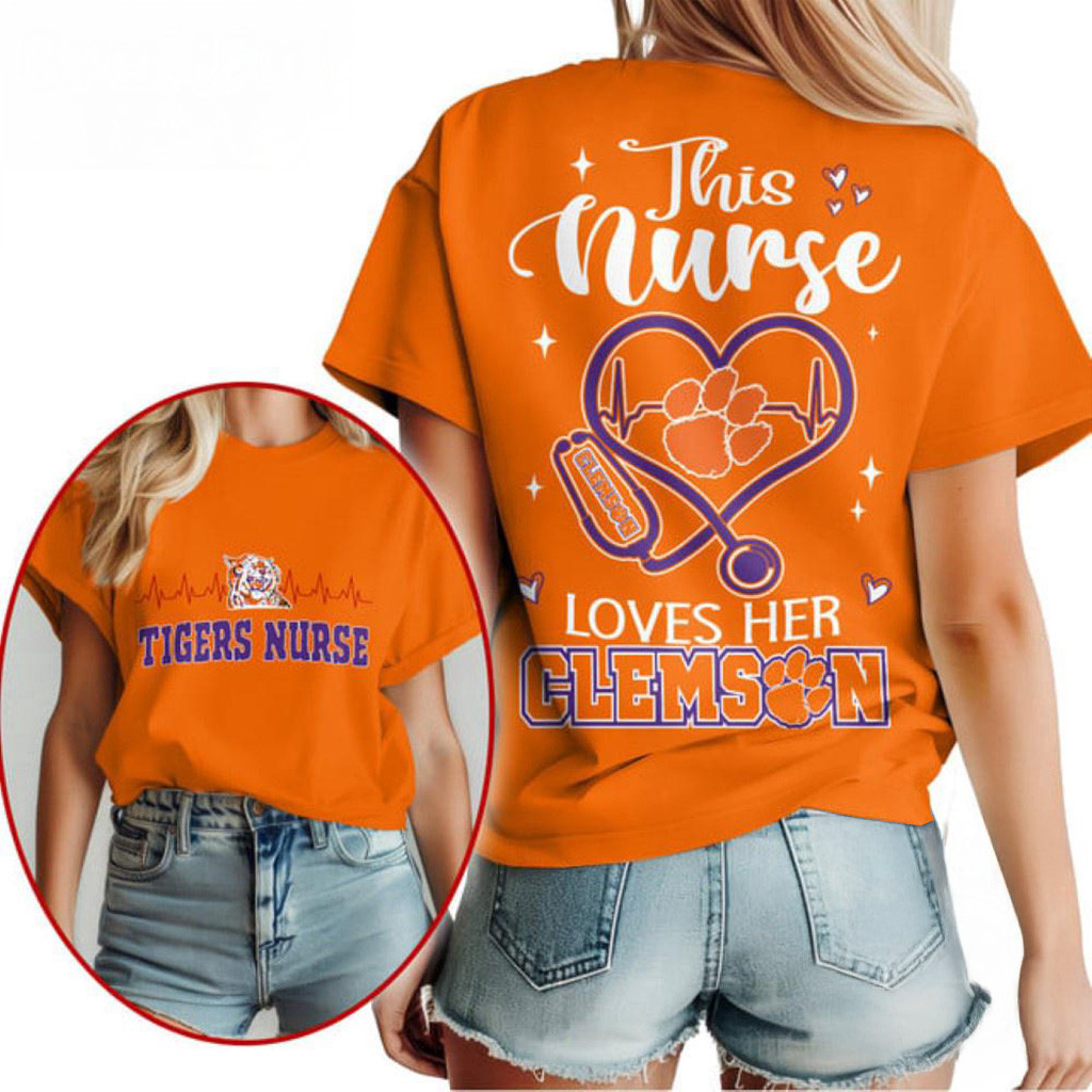 Clemson Tigers Nurse Appreciation Month Shirt Clemson Tigers Merch Football Fan Gift Ideas-1