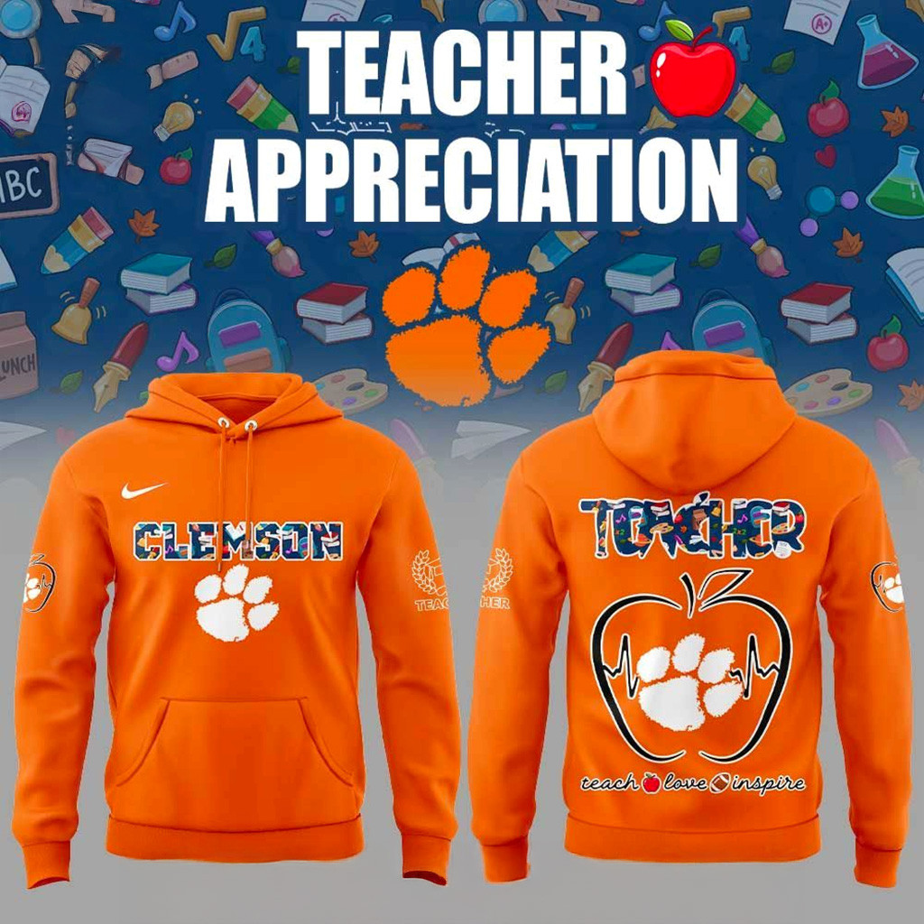 Clemson Tigers Teachers Appreciation 2025 Hoodie Tigers Merch Gift Ideas For Football Lovers-1