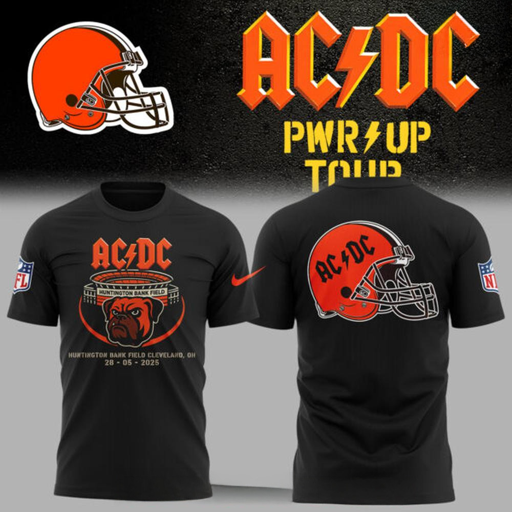Cleveland Browns ACDC PWR Up Tour Special Black T-Shirt ACDC Merch Best Father's Day Gifts-1 Cleveland Browns ACDC PWR Up Tour Special Black T-Shirt ACDC Merch Best Father's Day Gifts-1