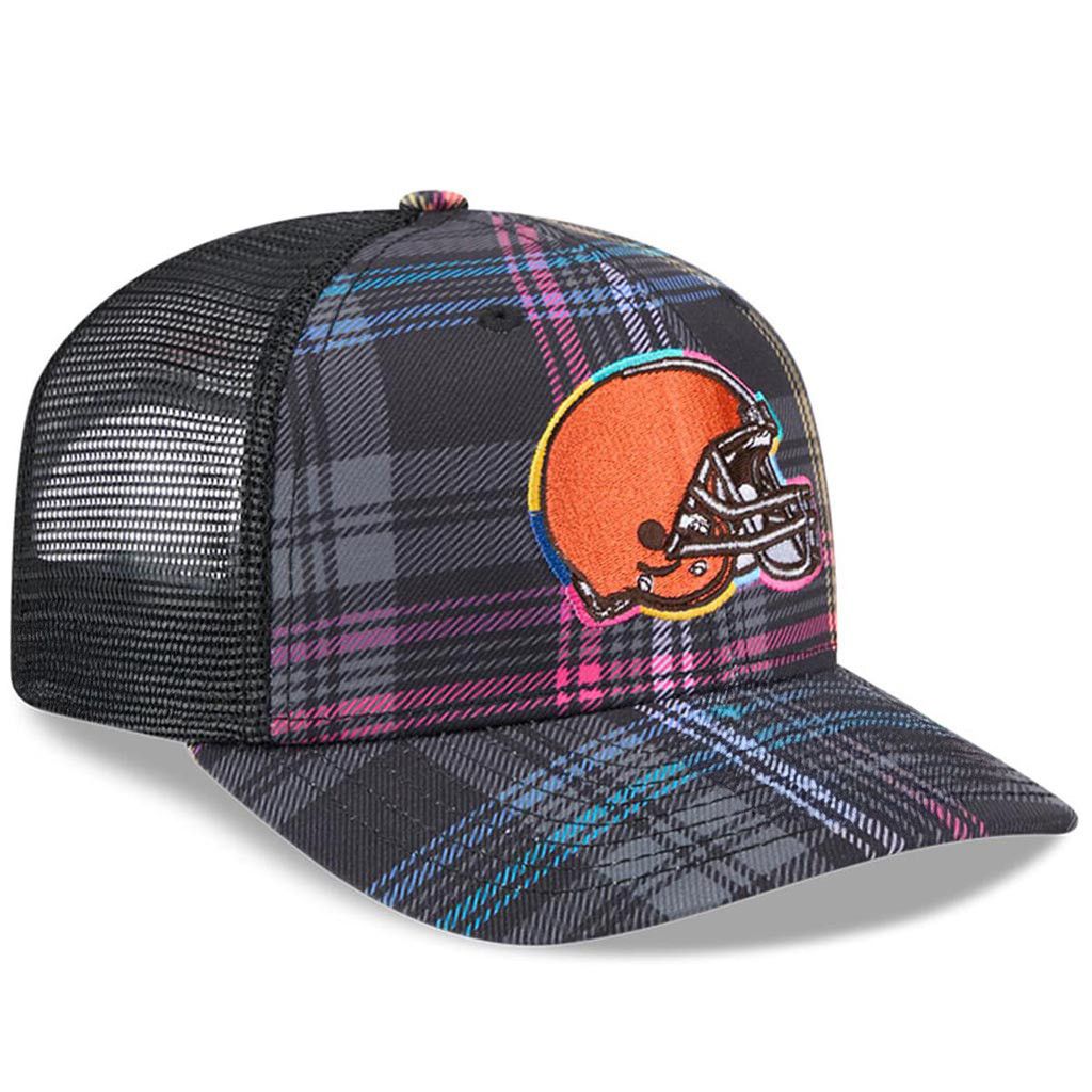 Cleveland Browns Crucial Catch NFL Embroidered Trucker Hat 2025 Rainbow Browns Merch-1