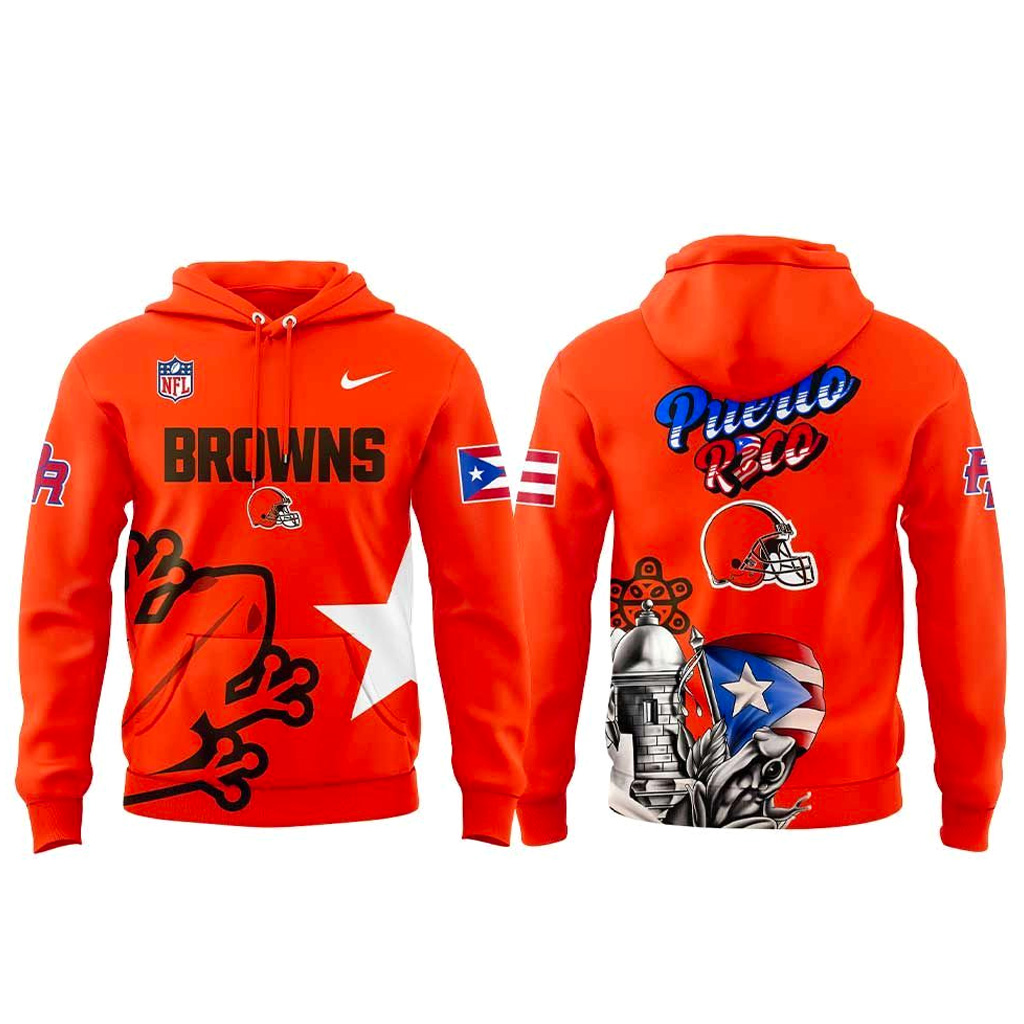 Cleveland Browns Puerto Rico 2025 Hoodie Browns Merch Christmas Present Ideas For Dad-1