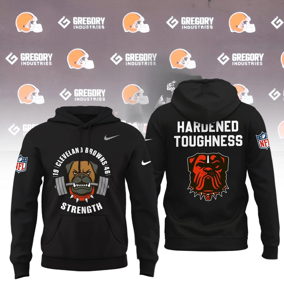 Cleveland Browns Strength Hardened Toughness Hoodie Cleveland Browns Merch Fans Gifts-1