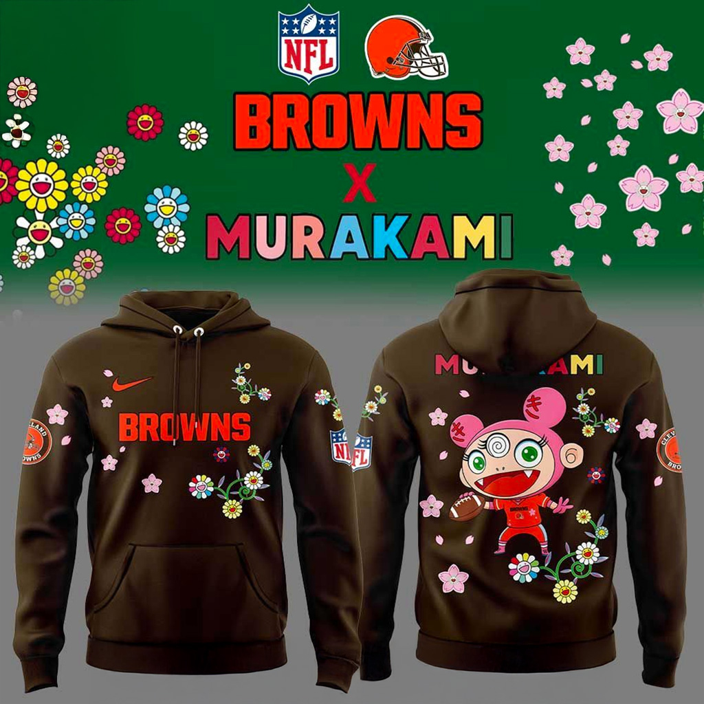 Cleveland Browns x Takashi Murakami Hoodie Cleveland Browns Merch Gift For Sister-1