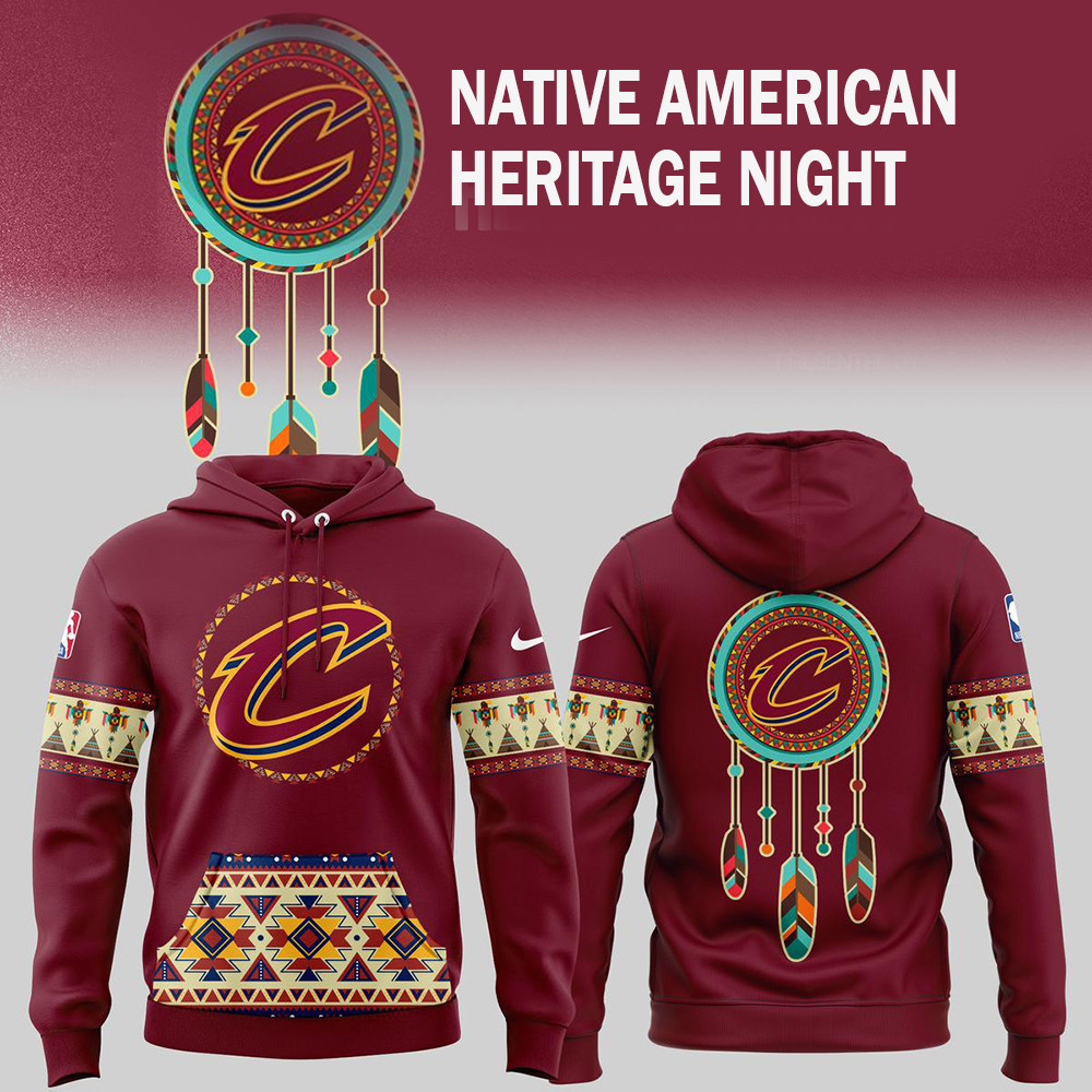 Cleveland Cavaliers Let's Celebrate 2024 Native American Heritage Hoodie Ice Hockey Fan Gifts-1