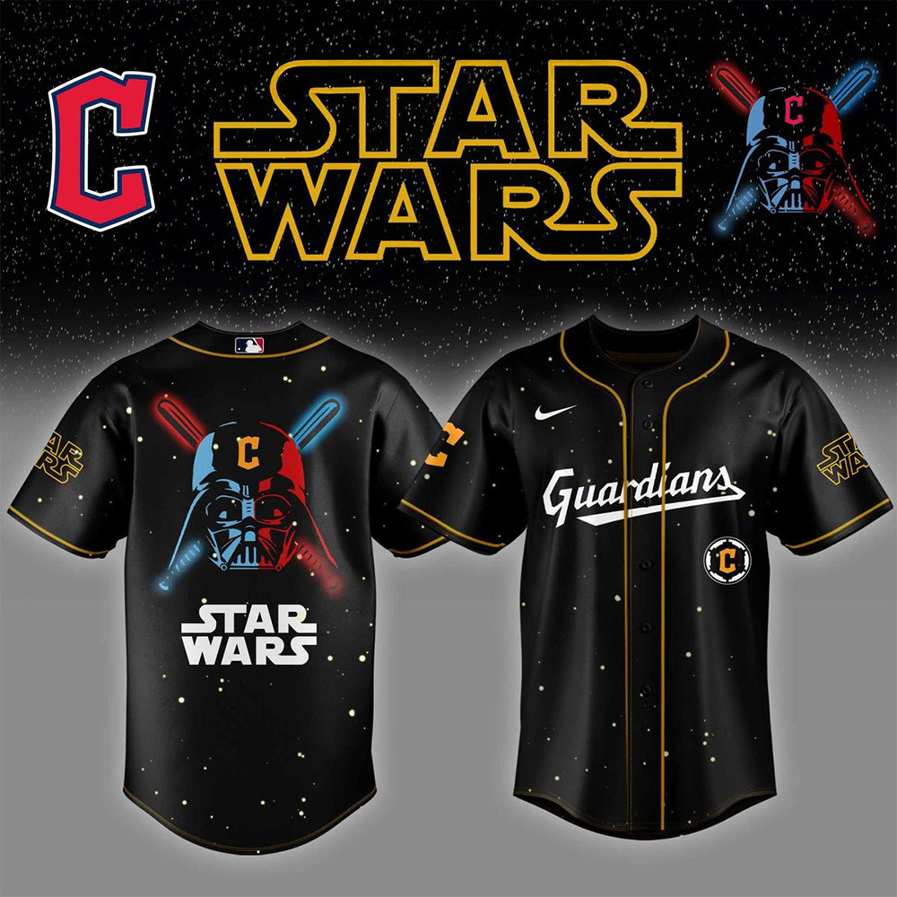 Cleveland Guardians MLB x Star Wars 2025 Baseball Jersey Cleveland Guardians Merch For Fans-1 Cleveland Guardians MLB x Star Wars 2025 Baseball Jersey Cleveland Guardians Merch For Fans-1