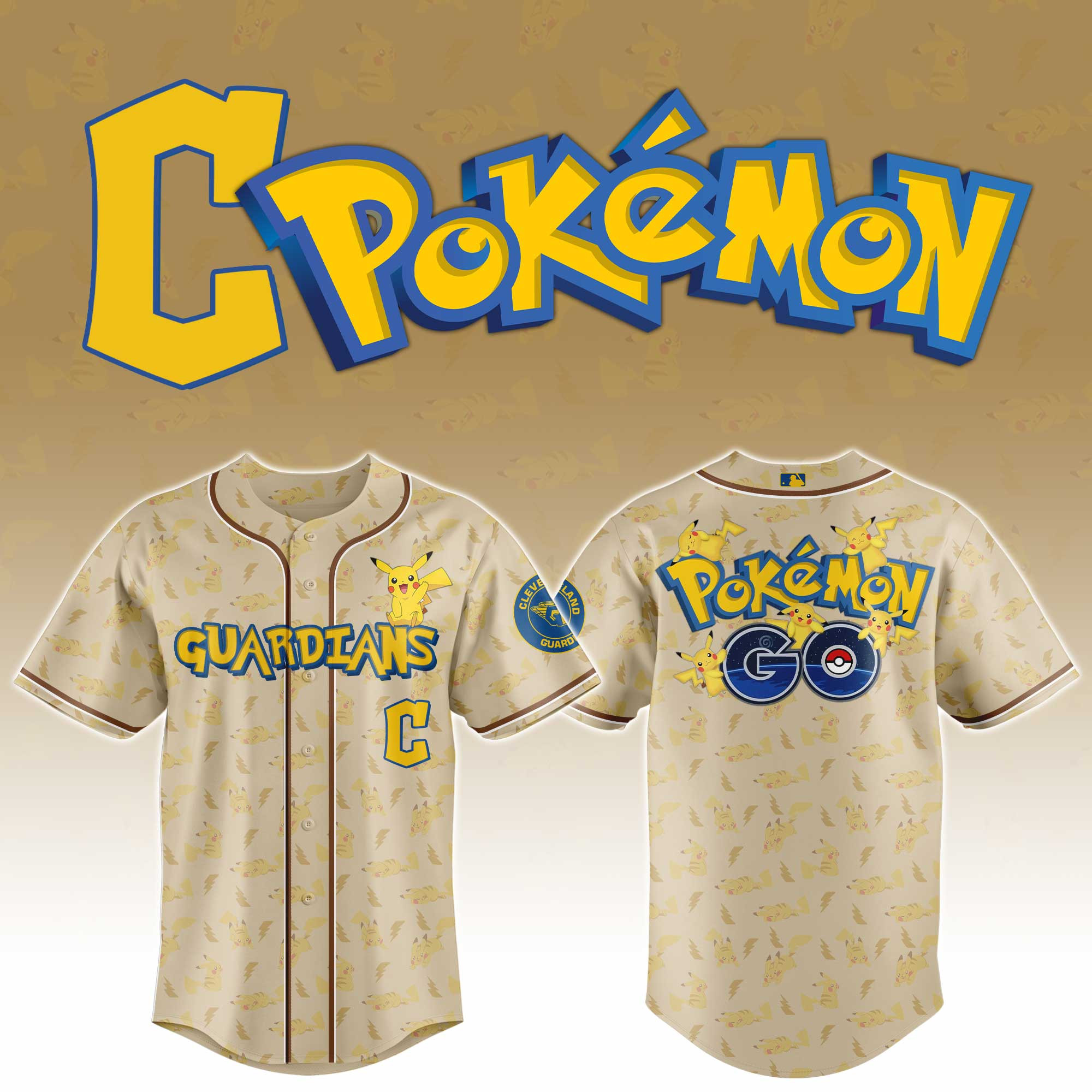 Cleveland Guardians Mlb X Pokemon Go Master Baseball Jersey For Fans-1