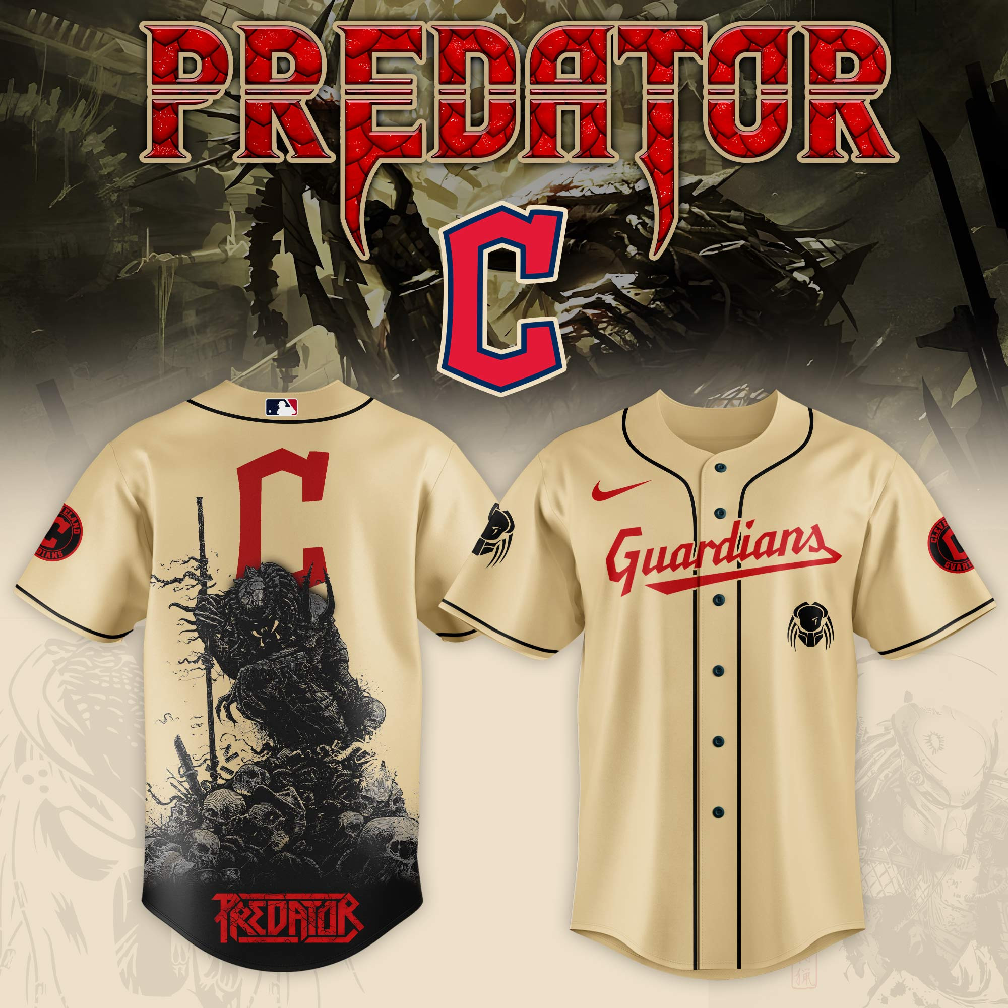 Cleveland Guardians Mlb X Predator Baseball Jersey For Fans-1