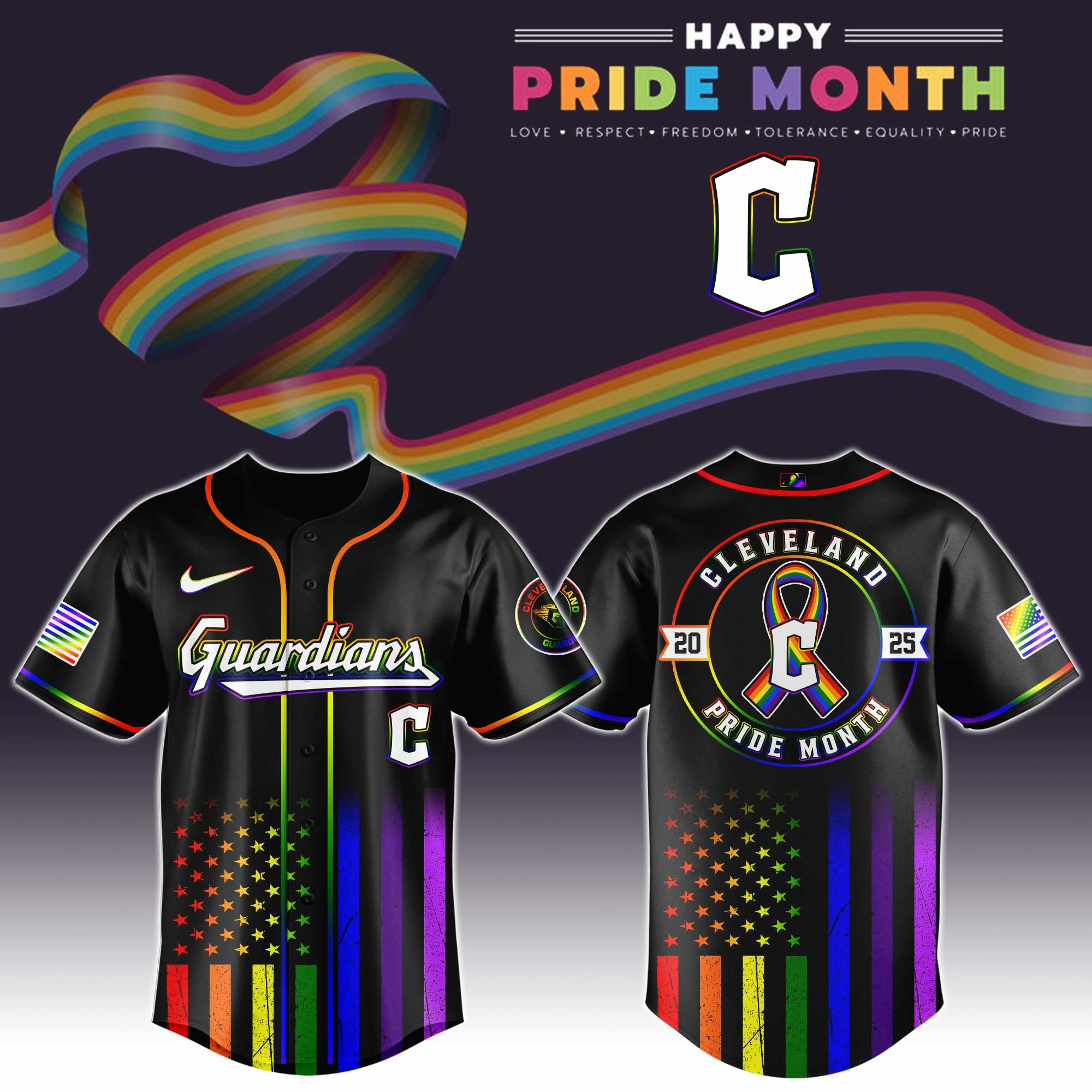 Cleveland Guardians Special Pride Month Jersey Baseball Enthusiast Gifts-1