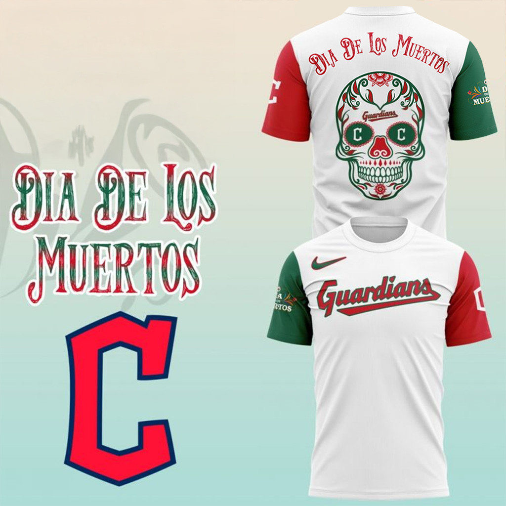 Cleveland Guardians x Dia De Los Muertos 2025 Shirt Cleveland Guardians Merch Gifts For Dad-1