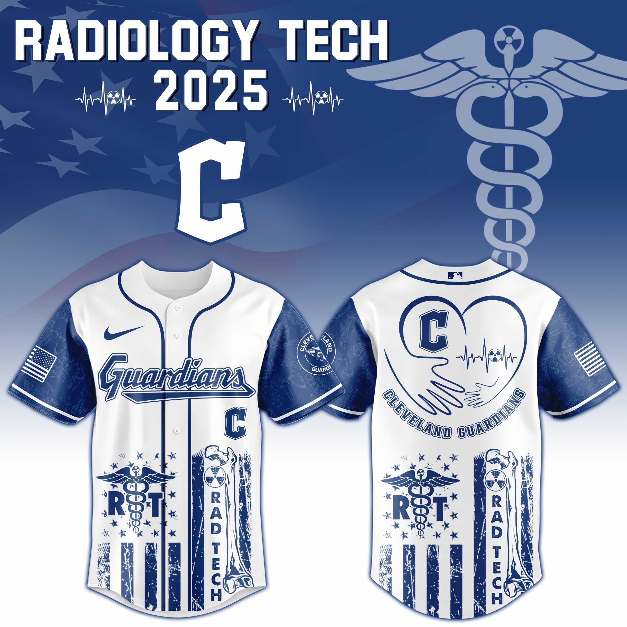 Cleveland Guardians x Radiology Tech Night Exclusive Design Jersey Guardians Merch For Fans-1