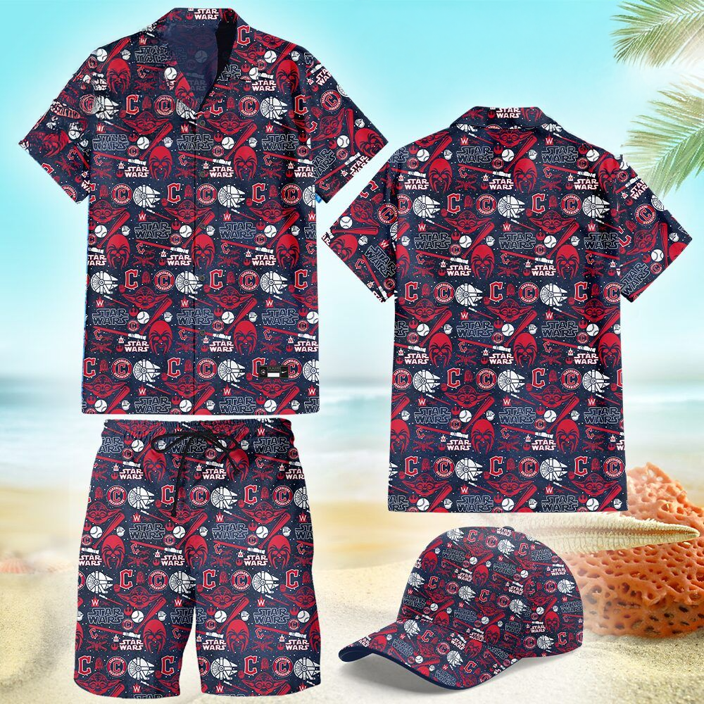 Cleveland Guardians x Star Wars 2025 Hat And Hawaiian Shirt Sets Cleveland Guardians Merch-1