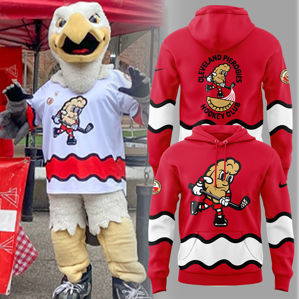 Cleveland Monsters Cleveland Pierogies Uniform Red Hoodie Cool Gifts For Hockey Fans-1