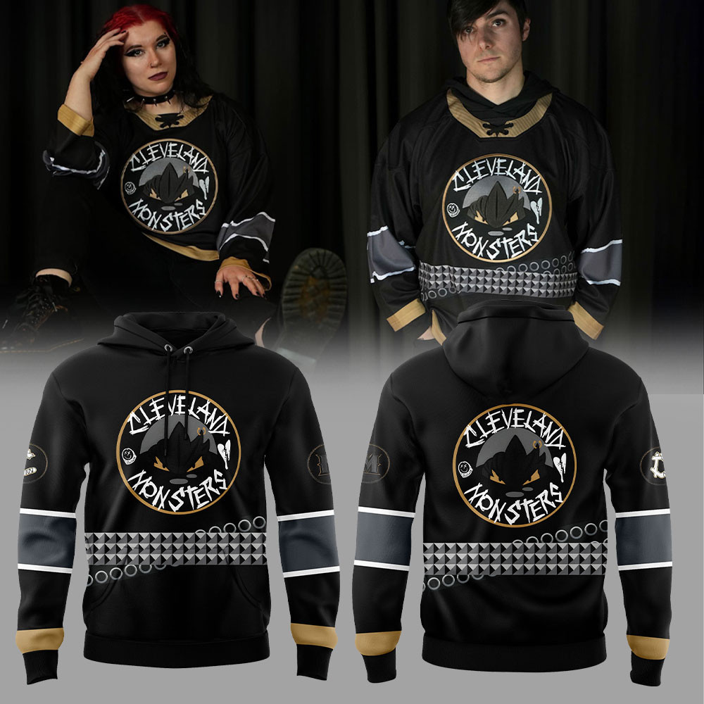 Cleveland Monsters Emo Night Hoodie Great Gifts For Hockey Fans-1