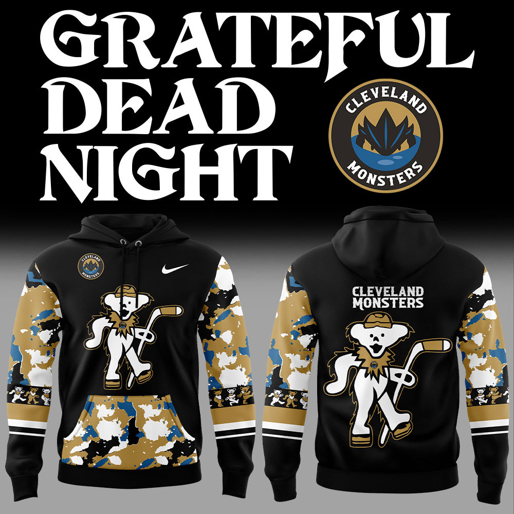Cleveland Monsters Grateful Dead Night Nike Hoodie Gifts For Nhl Fans-1