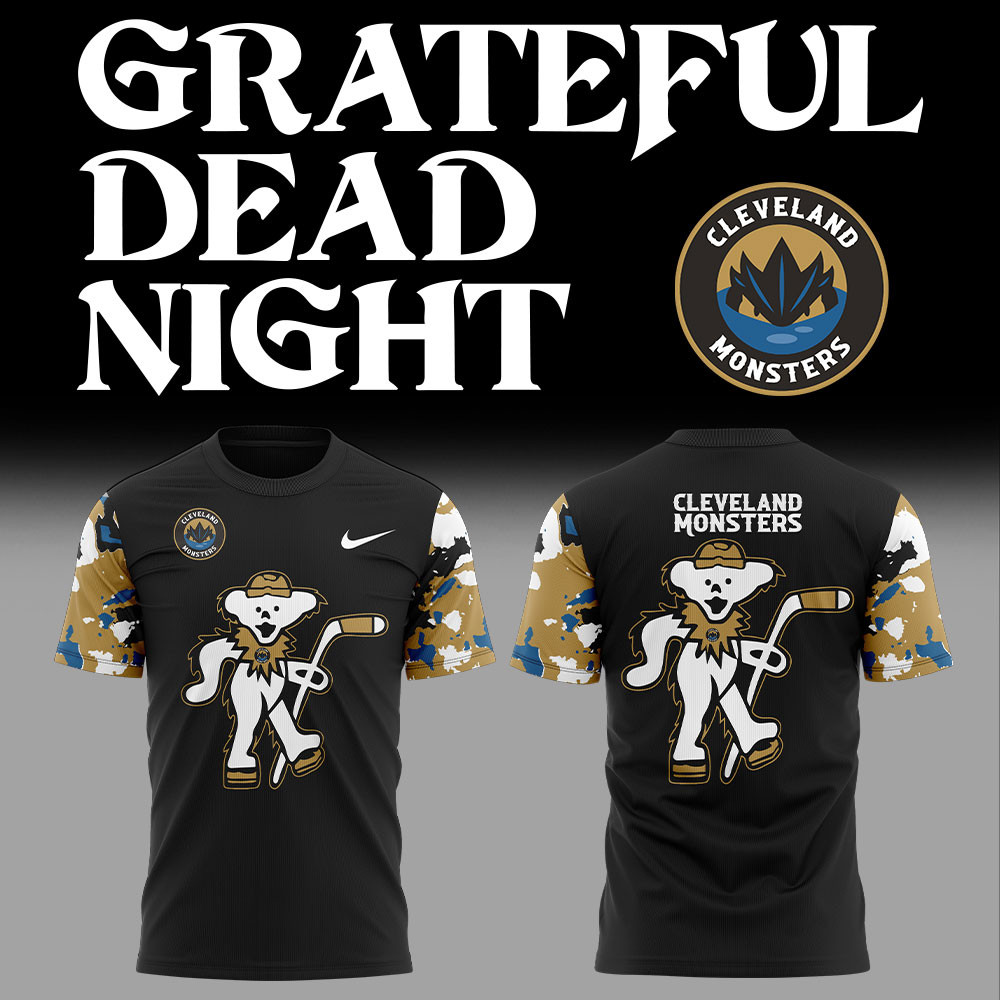 Cleveland Monsters Grateful Dead Night Nike Shirt Ice Hockey Fan Gifts-1