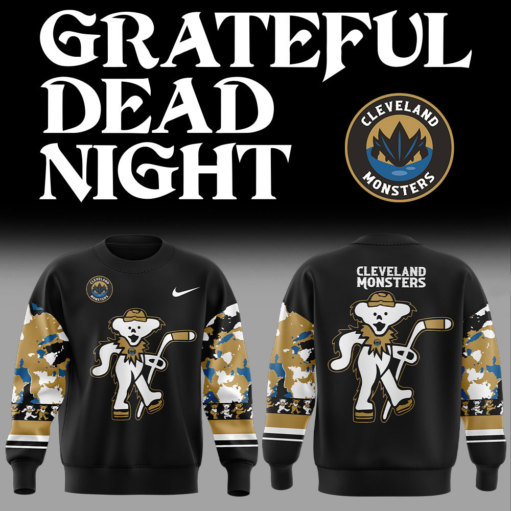 Cleveland Monsters Grateful Dead Night Nike Sweatshirt Ice Hockey Fan Gifts-1