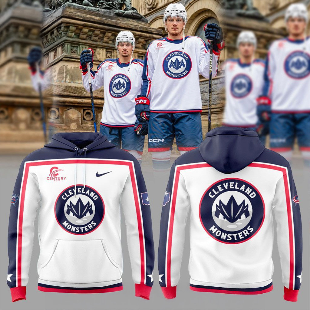 Cleveland Monsters Hockey Hoodie Monsters Merch Christmas Gift Ideas For Hockey Fans-1