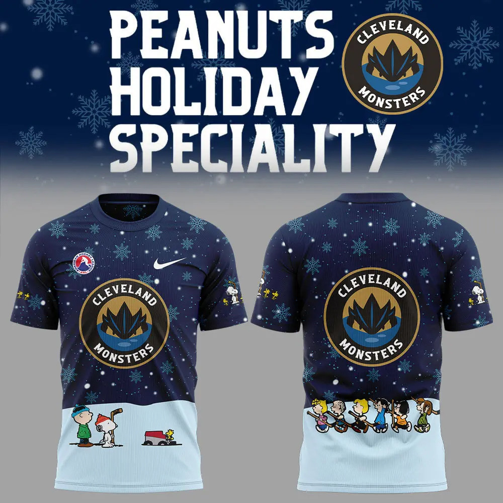 Cleveland Monsters Peanuts And Snoopy Nike Shirt Gifts For Hockey Enthusiasts-1 Cleveland Monsters Peanuts And Snoopy Nike Shirt Gifts For Hockey Enthusiasts-1