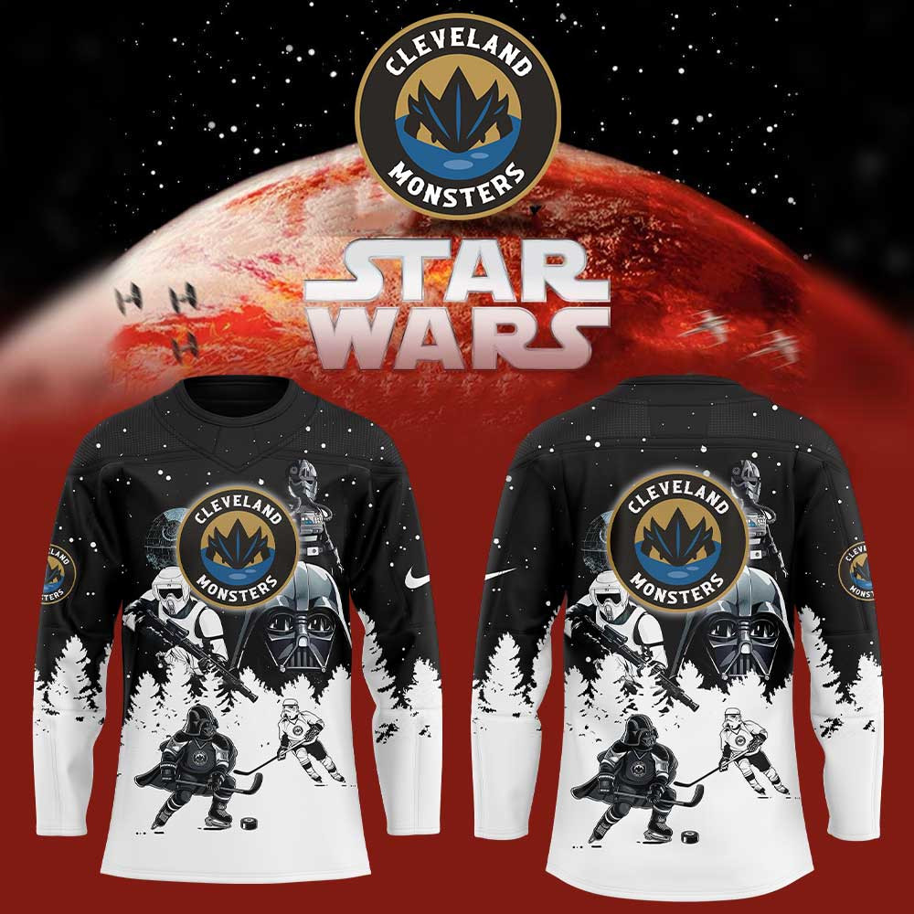 Cleveland Monsters Star Wars Uniform Jersey Best Gifts For Hockey Fans-1