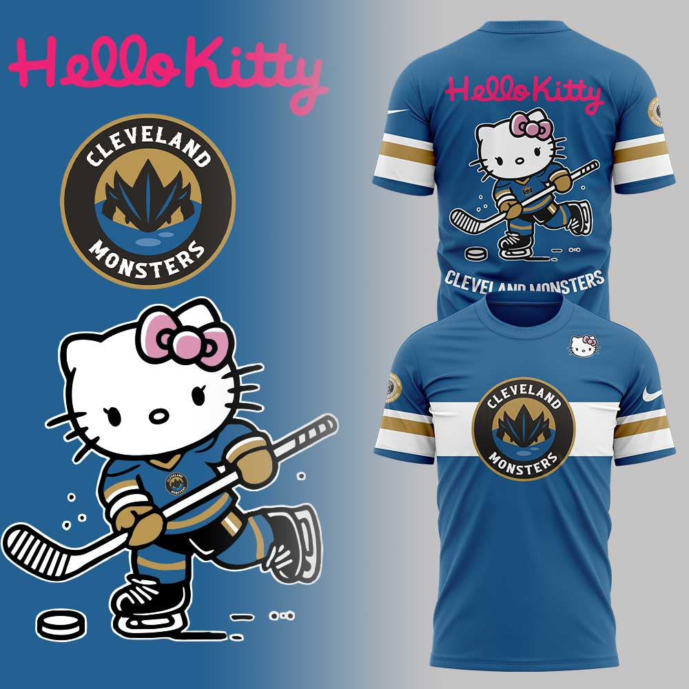 Cleveland Monsters x Hello Kitty Shirt Presents For Hockey Lovers-1