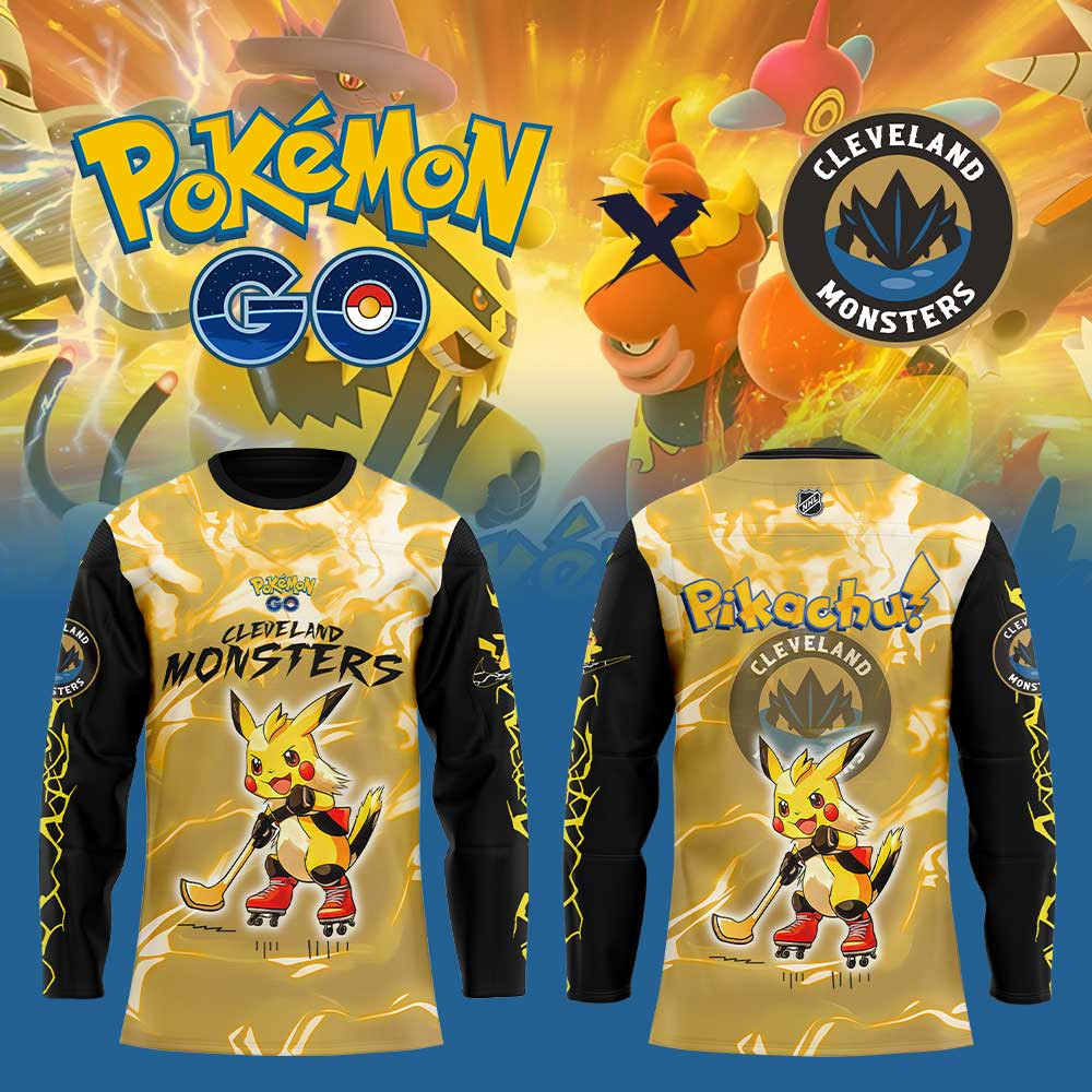 Cleveland Monsters x Pokemon GO Jersey Presents For Hockey Fans-1