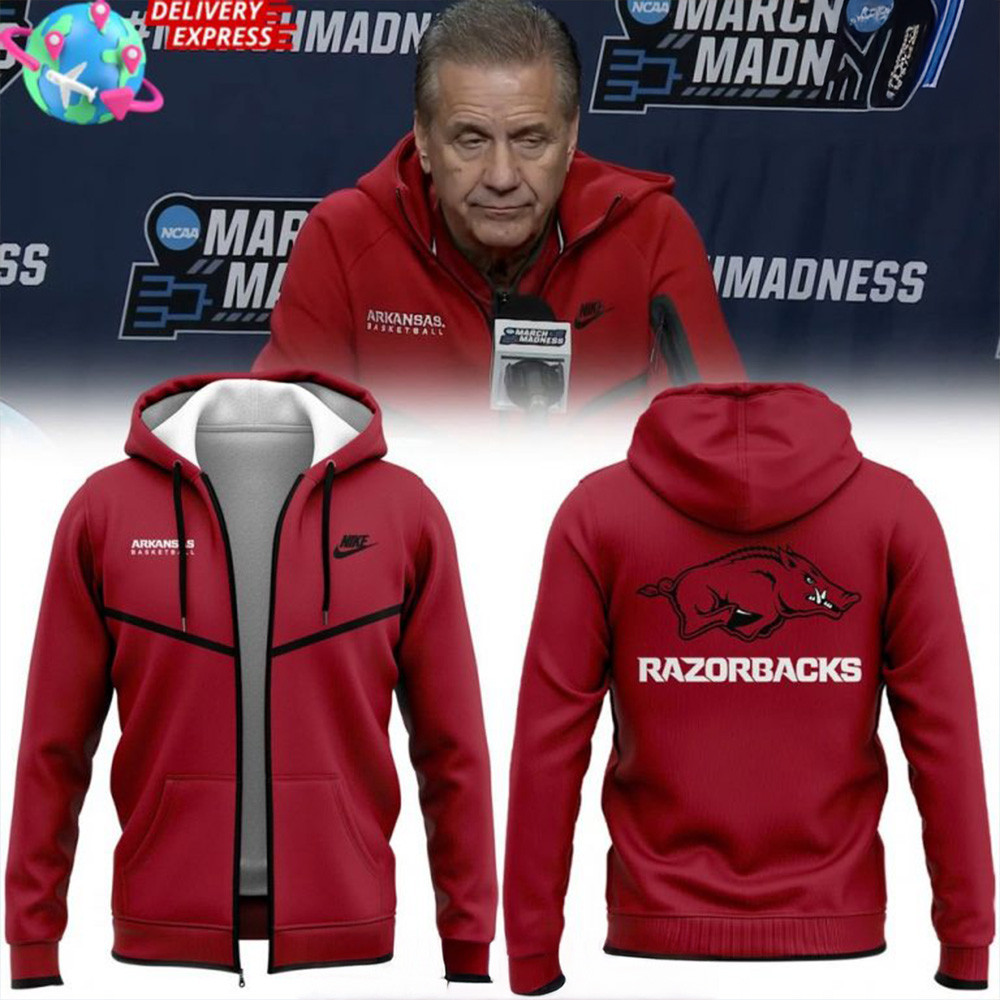 Coach John Calipari Arkansas Razorbacks Special Zip Hoodie Fathers Day Gifts Special-1