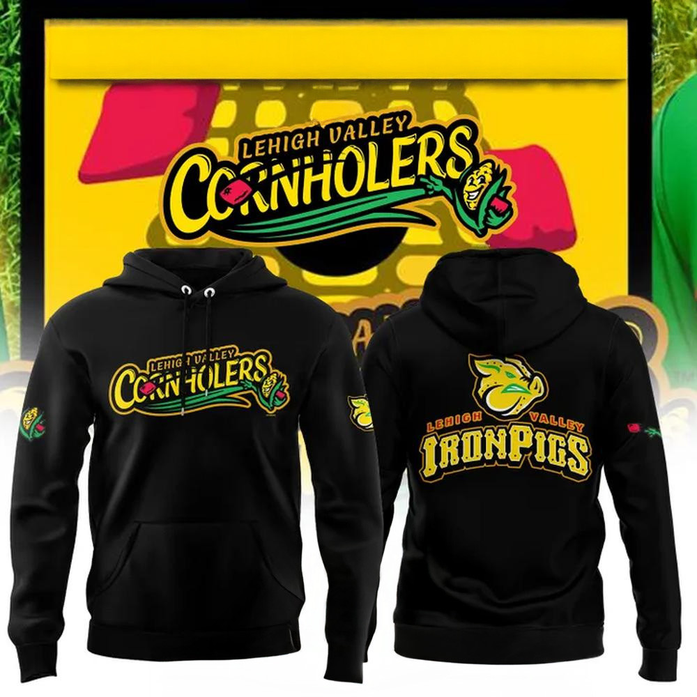 Coal Cracker Cornhole x Lehigh Valley IronPigs 2025 Limited Edition Hoodie Husband Gifts-1