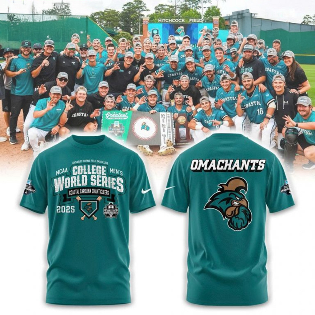 Coastal Carolina Chanticleers NCAA Baseball College World Series 2025 Shirt NCAA Merch-1