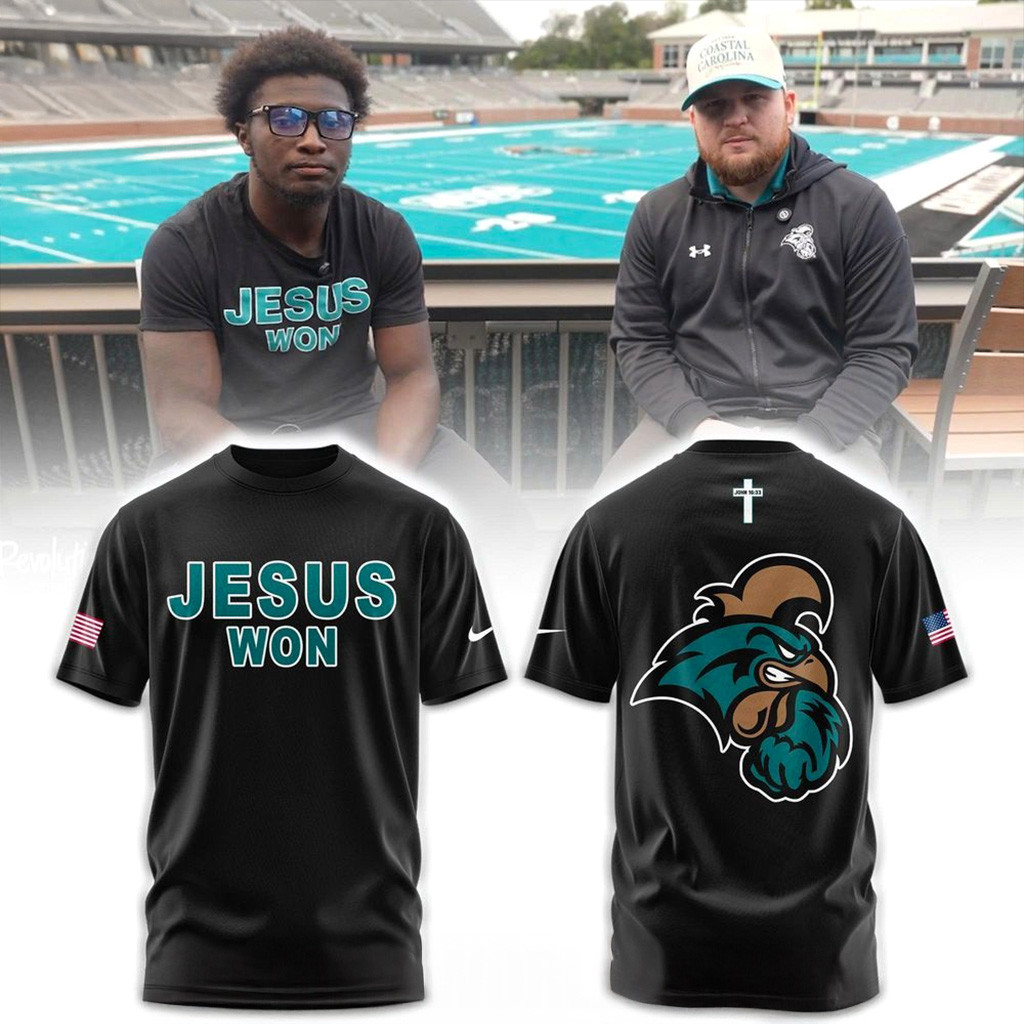 Coastal Carolina Jesus Won T-Shirt Fan Merch Best Christmas Gifts For Dad-1