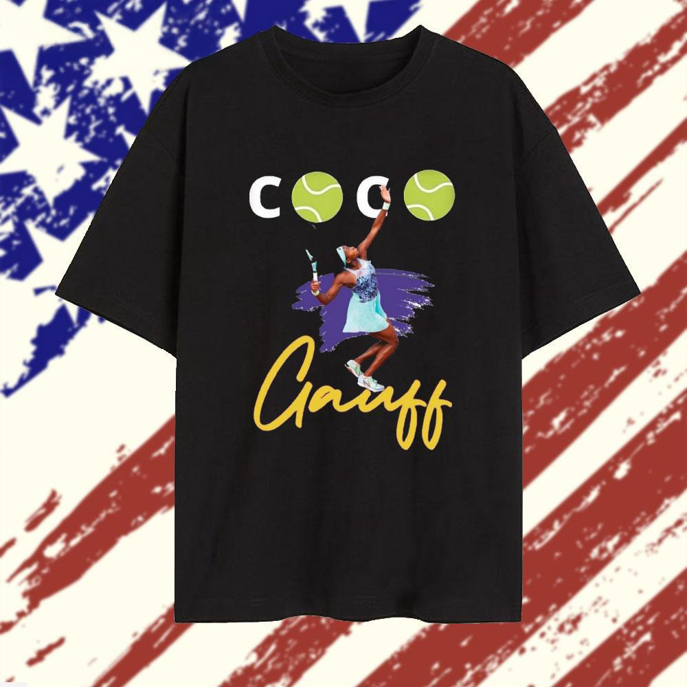 Coco Gauff Winner T-Shirt For Women's Coco Gauff Merch Gifts For Tennis Fans-1