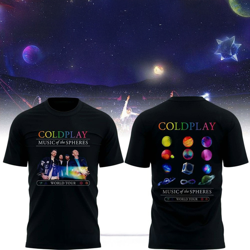Coldplay Music Of The Spheres World Tour 25 Special Shirt Black Coldplay Merch Friends Gifts-1