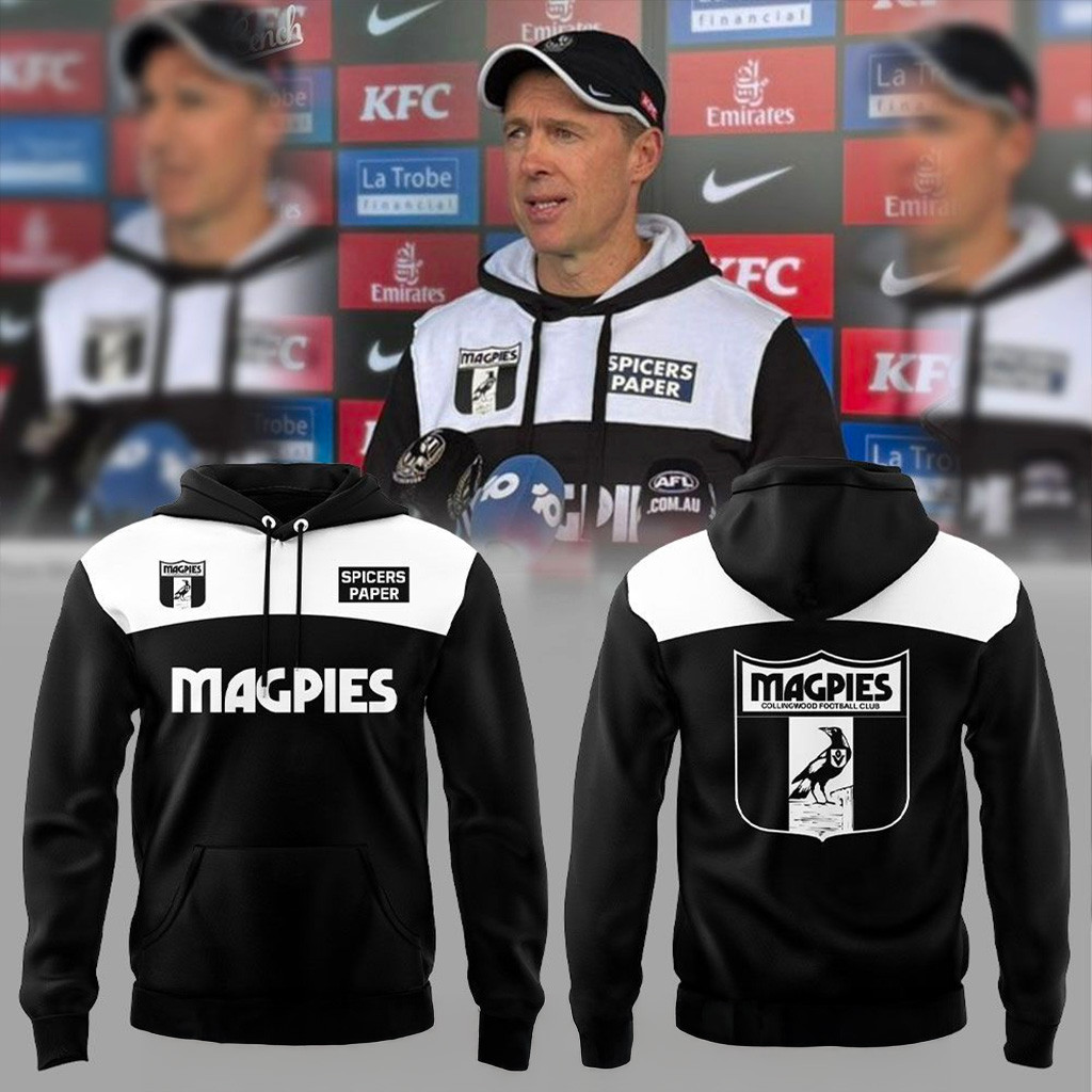 Collingwood Magpies X Coach Mcrae 2025 Hoodie-1 Collingwood Magpies X Coach Mcrae 2025 Hoodie-1