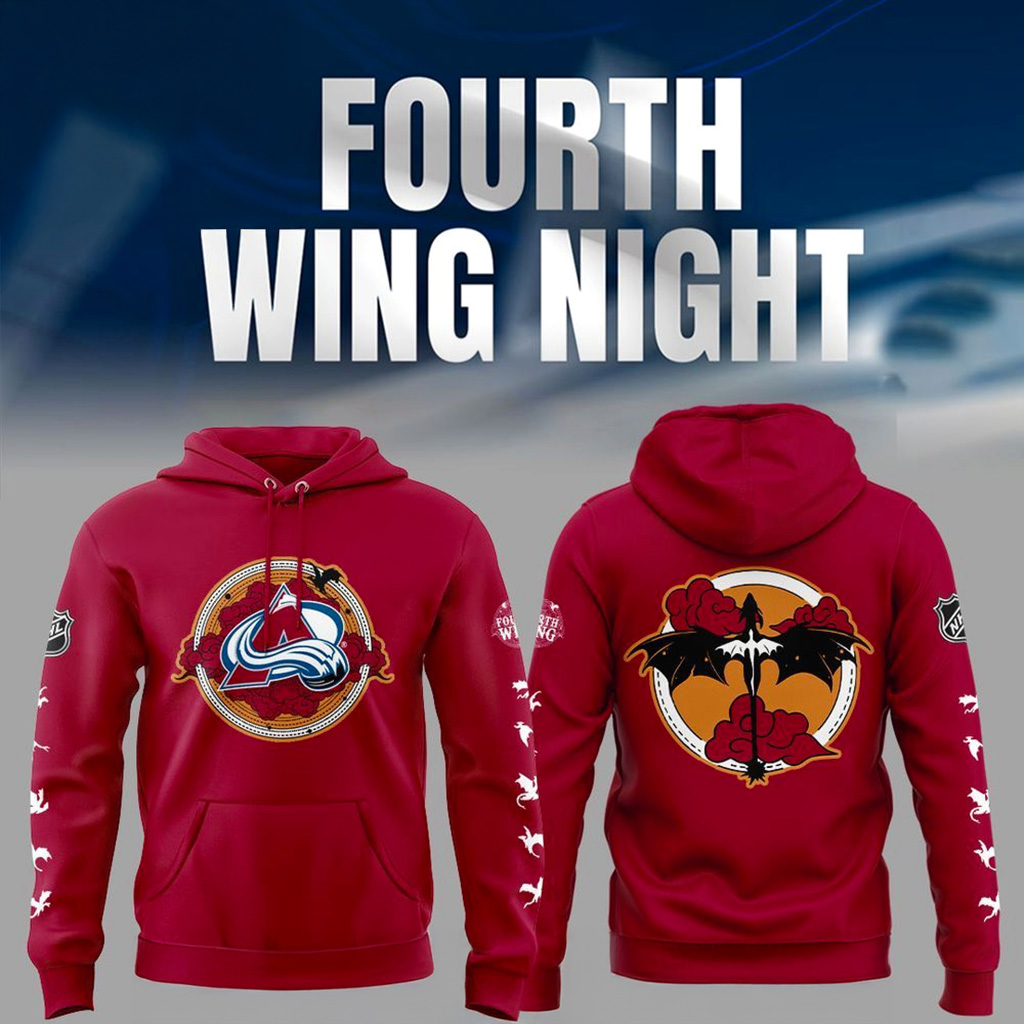 Colorado Avalanche X Fourth Wing Night Hoodie Fan Merch Gifts For Husband-1