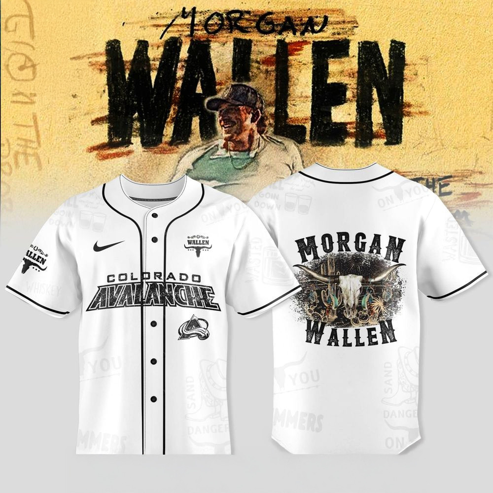 Colorado Avalanche X Morgan Wallen Tour Merch 2025 Jersey Fan Merch Gifts For Dad-1