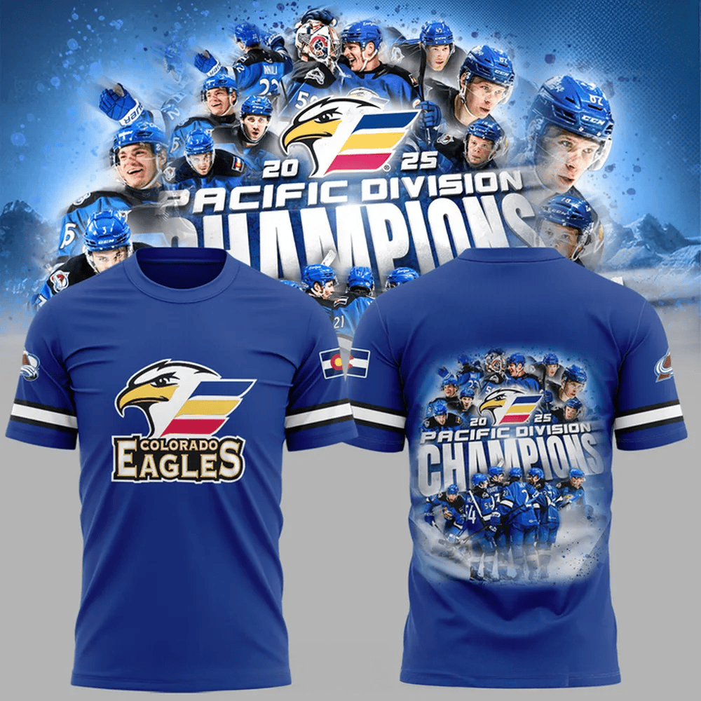 Colorado Eagles 2025 Pacific Division Champions Shirt Colorado Eagles Merch Best Gifts For Dad-1