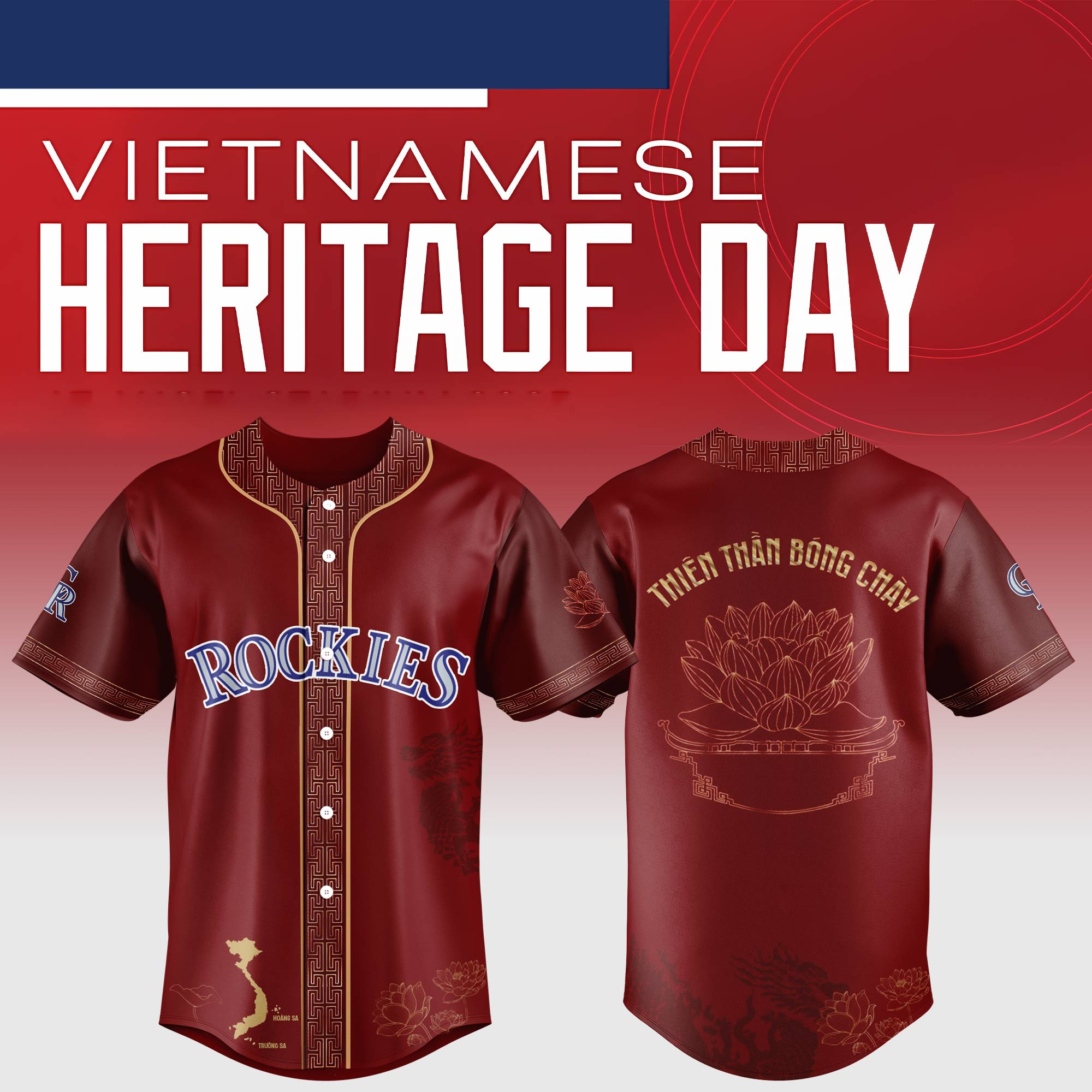 Colorado Rockies Mlb X Vietnamese Heritage Night Baseball Jersey For Fans-1