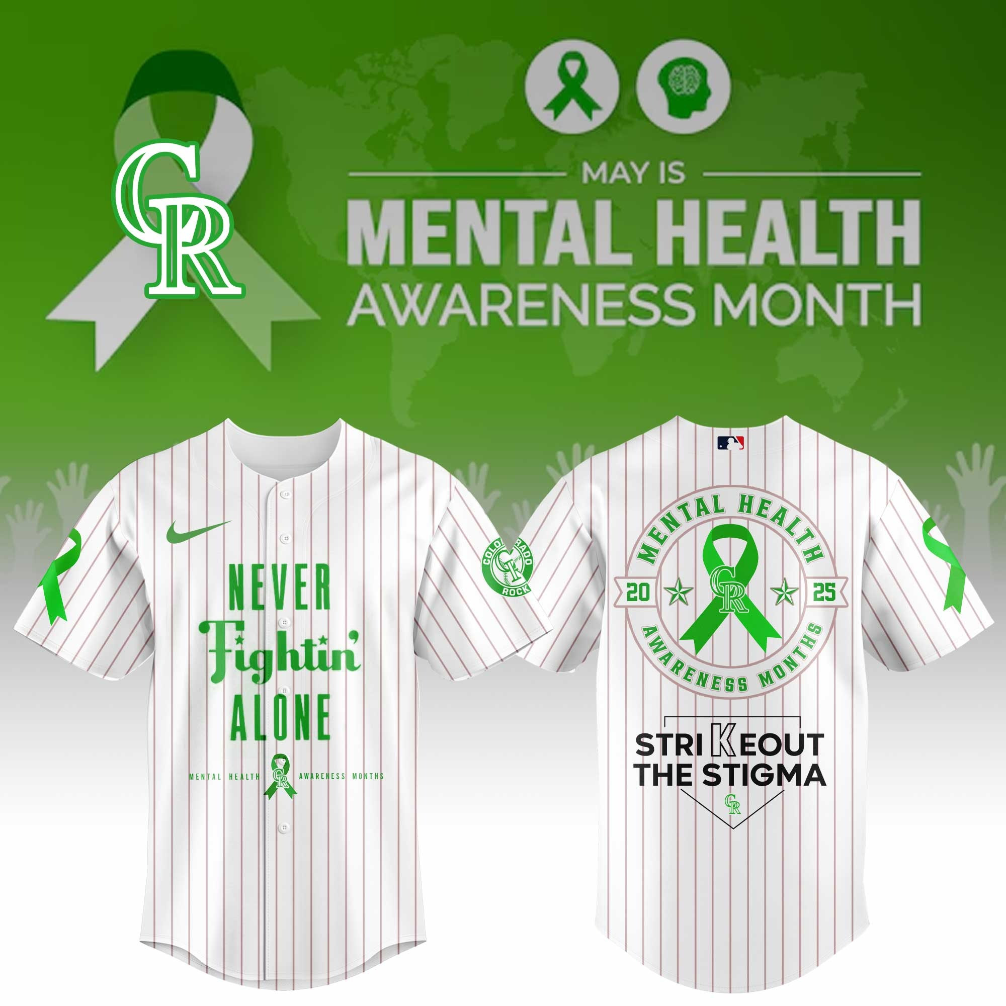 Colorado Rockies Special Mental Health Awareness Week 2025 Jersey Colorado Rockies Merch-1
