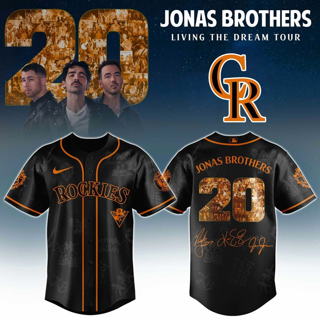 Colorado Rockies X Jonas Brothers Living The Dream Tour 2025 Jersey Rockies Merch Fans Gifts-1