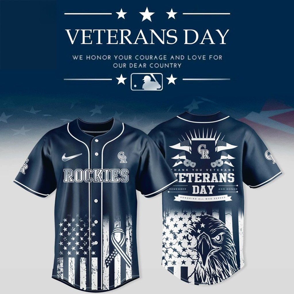 Colorado Rockies X Veterans Day 2025 Jersey Colorado Rockies Merch Gifts For Him-1