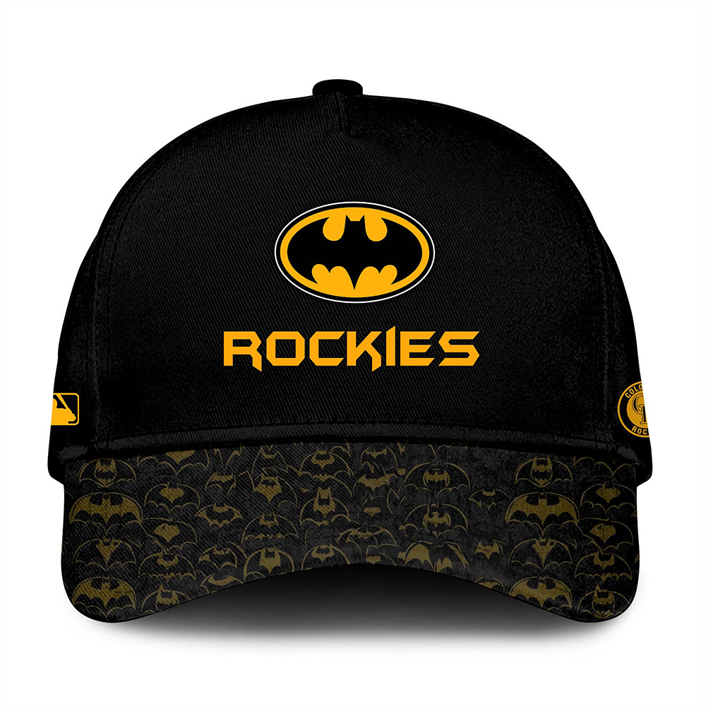 Colorado Rockies x DC Batman Game Night Hat Gifts For Baseball Lovers-1