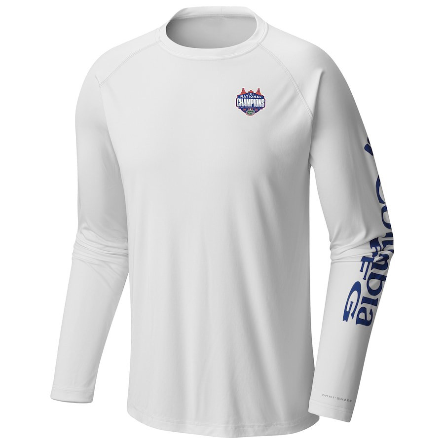 Columbia White Florida Gators 2025 NCAA Men's Basketball National Champions Long Sleeve Shirt-1 Columbia White Florida Gators 2025 NCAA Men's Basketball National Champions Long Sleeve Shirt-1