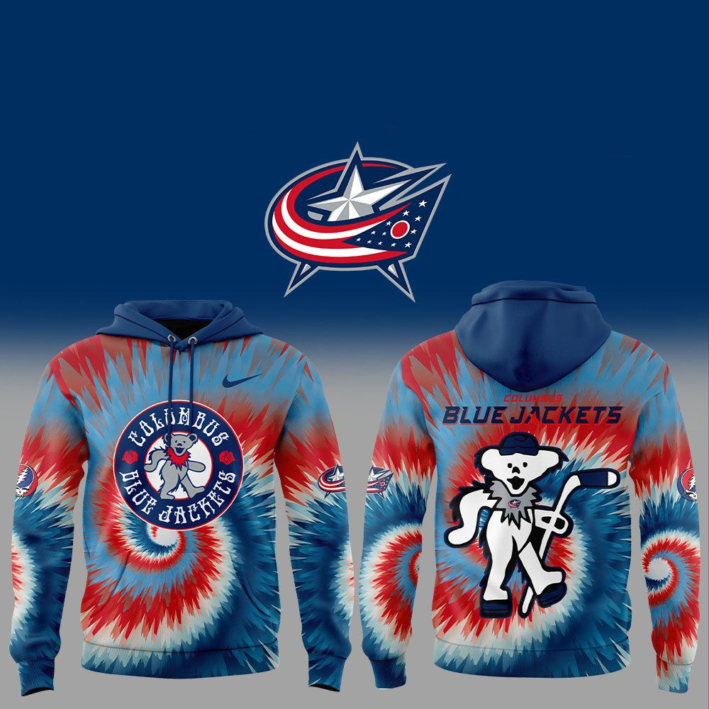 Columbus Blue Jackets x Grateful Dead Night Hoodie Columbus Blue Jackets Merch Father's Day Gifts-1 Columbus Blue Jackets x Grateful Dead Night Hoodie Columbus Blue Jackets Merch Father's Day Gifts-1