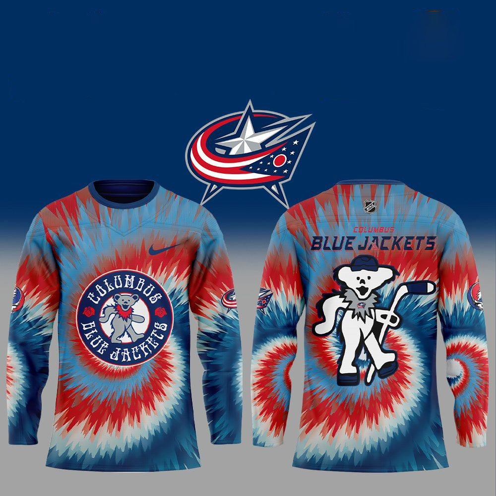 Columbus Blue Jackets x Grateful Dead Night Long Sleeve Columbus Blue Jackets Merch Fans Gift-1
