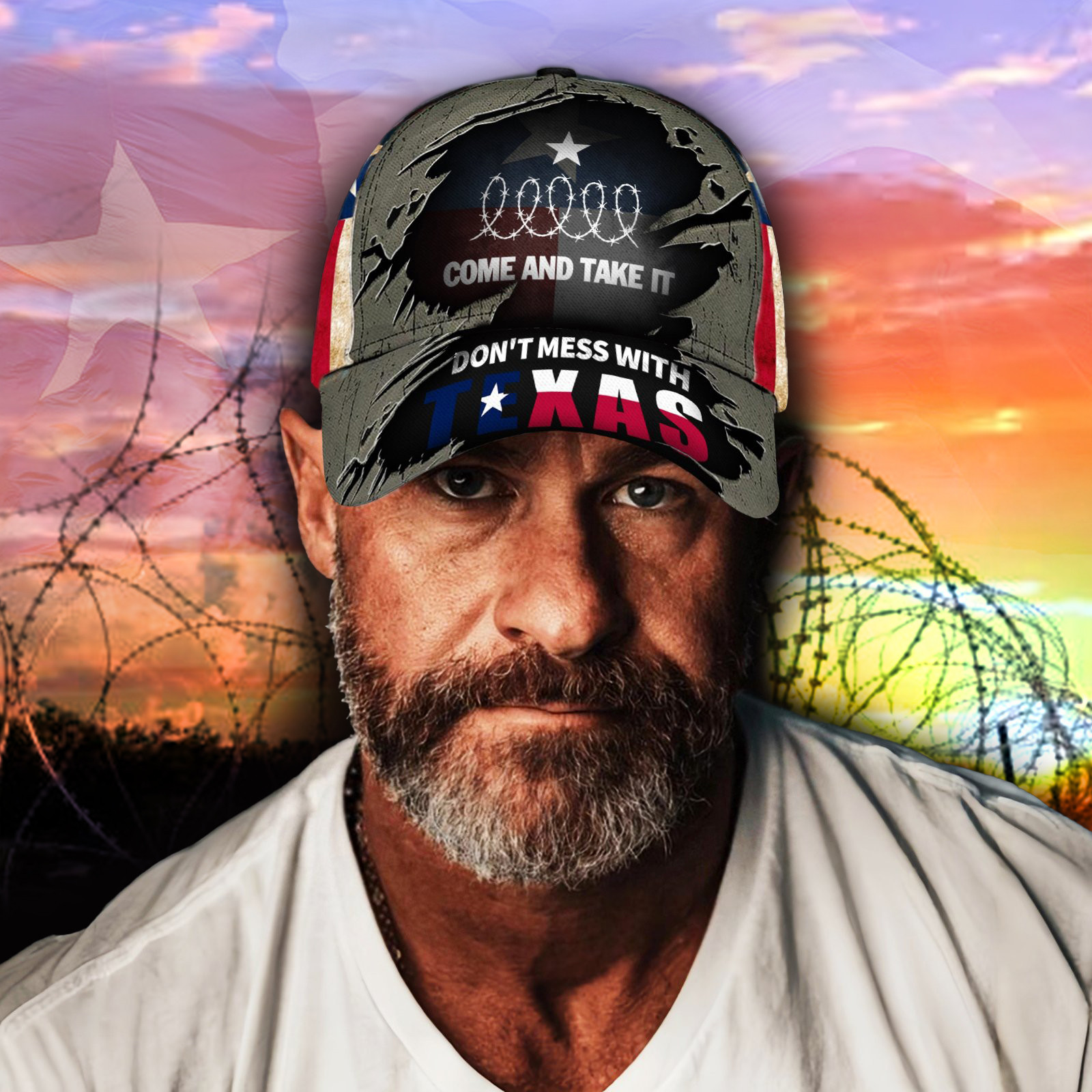 Come And Take It Barbed Wire Hat Don't Mess With Texas Hat I Stand With Texas Cap-1 Come And Take It Barbed Wire Hat Don't Mess With Texas Hat I Stand With Texas Cap-1