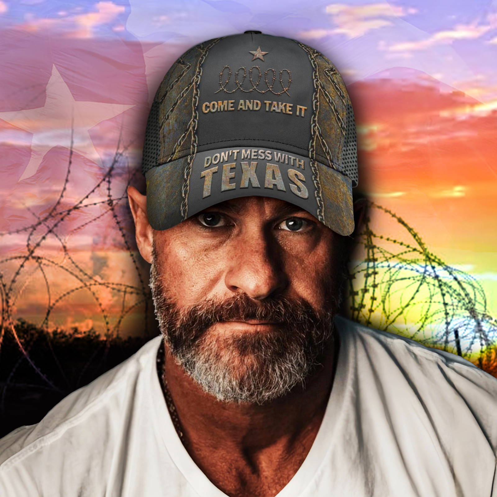 Come And Take It Razor Wire Hat Don't Mess With Texas Hat I Stand With Texas Merch-1 Come And Take It Razor Wire Hat Don't Mess With Texas Hat I Stand With Texas Merch-1