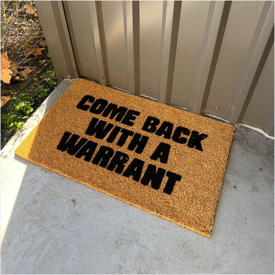 Come Back With A Warrant Doormat Funny Floor Mats Front Door Decor Birthday Gifts For Besties-1