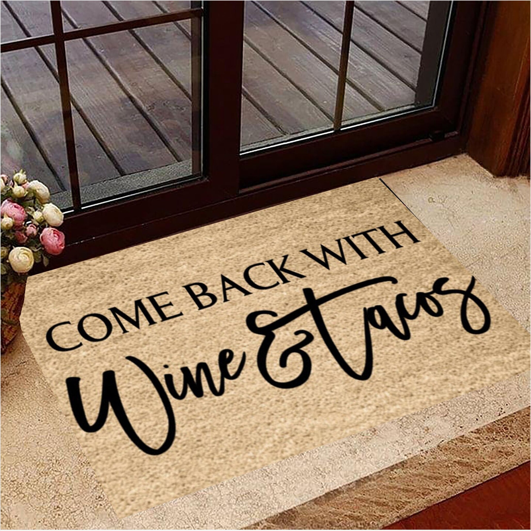 Come Back With Wine And Tacos Doormat Indoor Welcome Mat Gifts For Wine Lovers Gifts For Fans-1