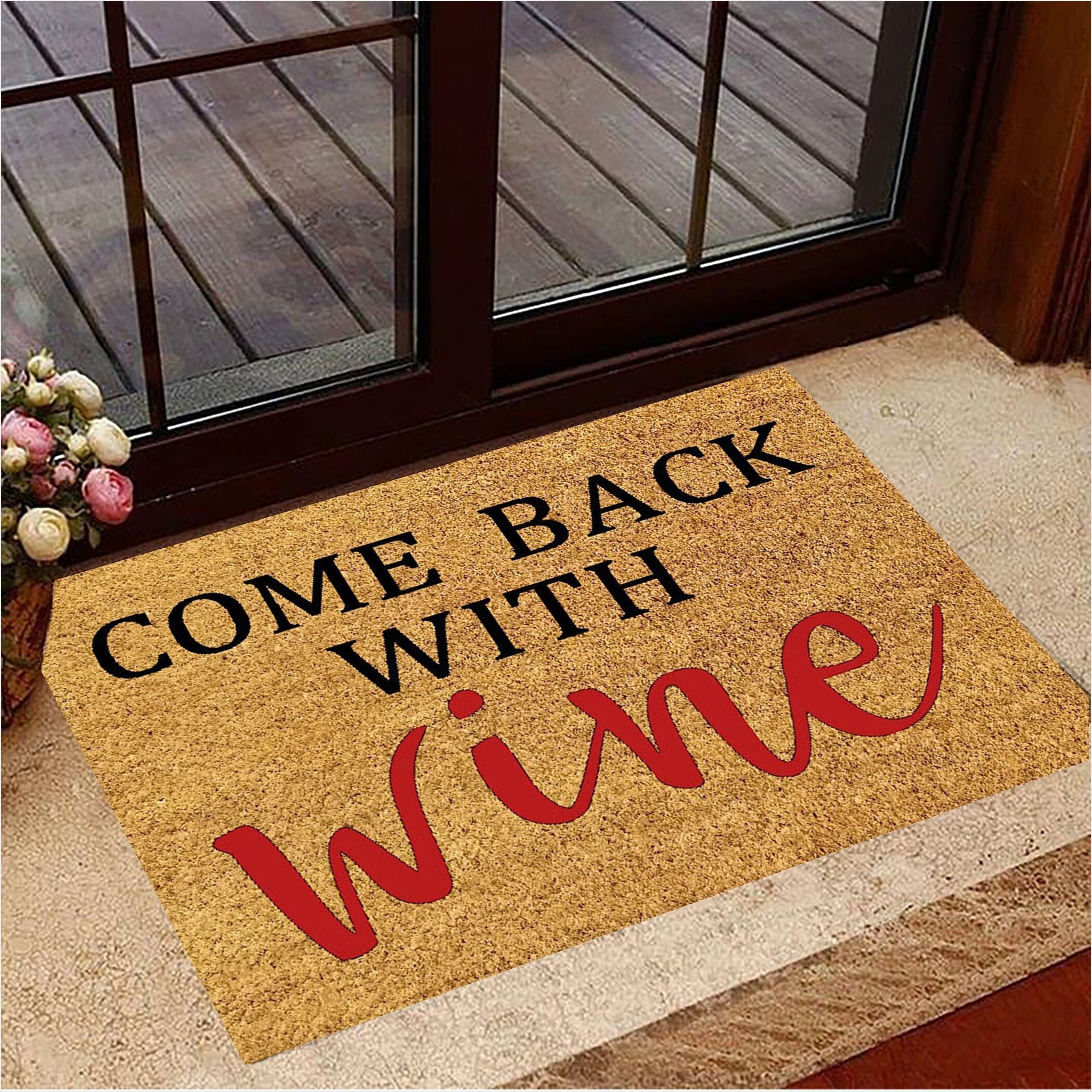 Come Back With Wine Doormat Funny Welcome Mat For Wine Lover Housewarming Gift For Men-1